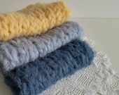 Knit fluffy layer Newborn studio blanket Pink photo blanket Newborn photo prop Soft blue blanket Pale yellow layer Choose from 17 colours