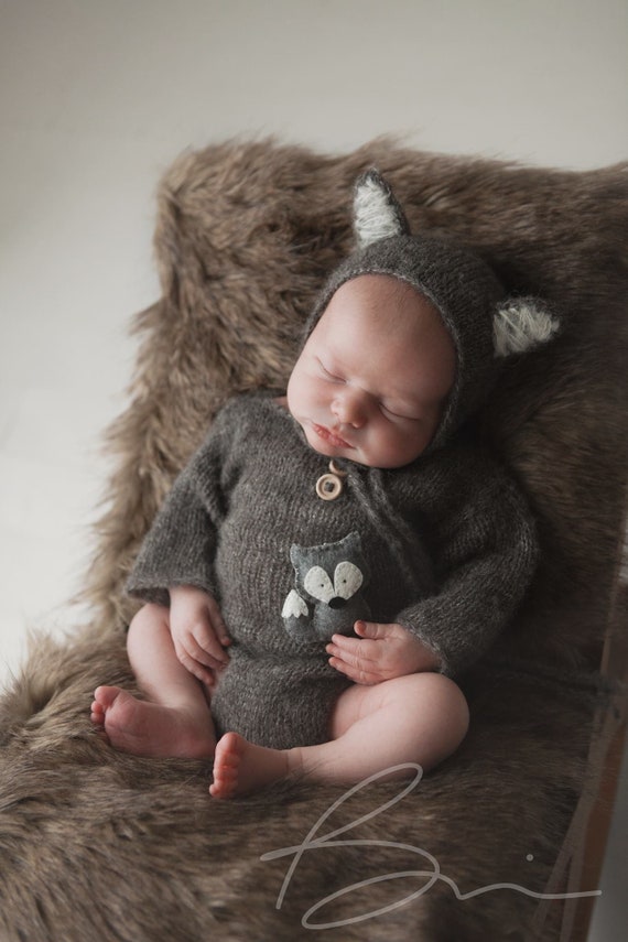 Knit Wrap Footie & Bonnet-Mink Knit Wrap Footie & Bonnet-Mink
