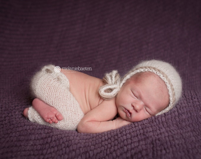 Knit Baby Pants and Hat Photo Prop Set Luxury Mohair Etsy