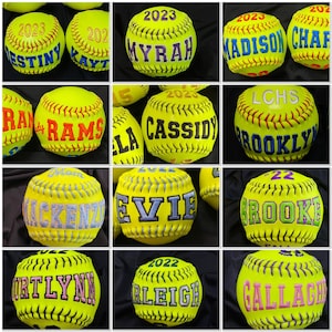 Custom Embroidered Softballs 