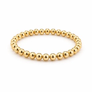 14K Solid Gold Beaded Stackable Ring, Minimalist Gift for Her