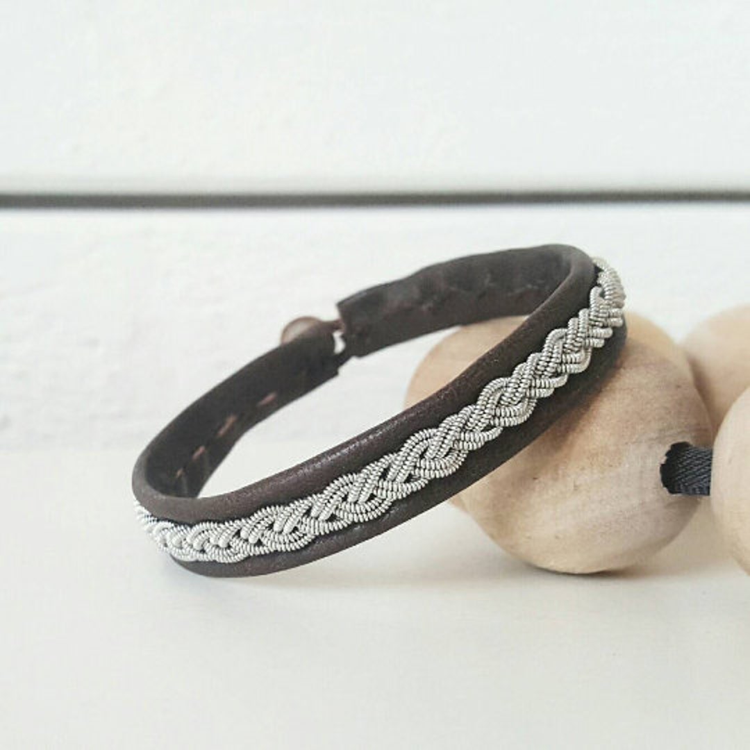 Lapland Sami Bracelet Reindeer Leather Custom Made - Etsy