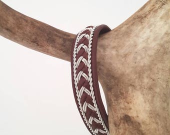 Lapland Sami Bracelet, Reindeer leather, Custom made