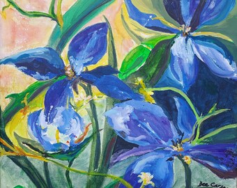 Iris Jungle a print of the original watercolor