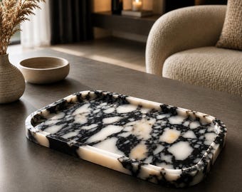 Calacatta Viola Marble Tray | Handmade Luxury Decorative Home Decor