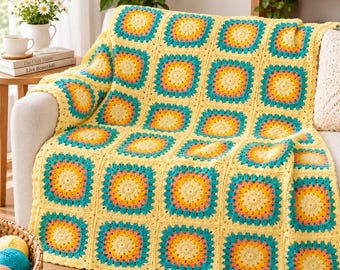 All of a Cluster Crochet Pattern PDF | Granny Square Motif | Cluster Stitch Tile | Intermediate Crochet Square | Instant Download