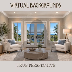 Professional Home Office Virtual Background and Backdrop |  Photorealistic Workspace |  Windows Desktop Wallpaper |  Zoom, Teams & Meet
