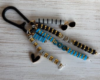 Son-Shine & Sunglasses Bag Charm Keychain • Boy Mom Gift • Beaded Heishi Keyring • Personalized Mama Bag Charm • Cute Son Mother Gift