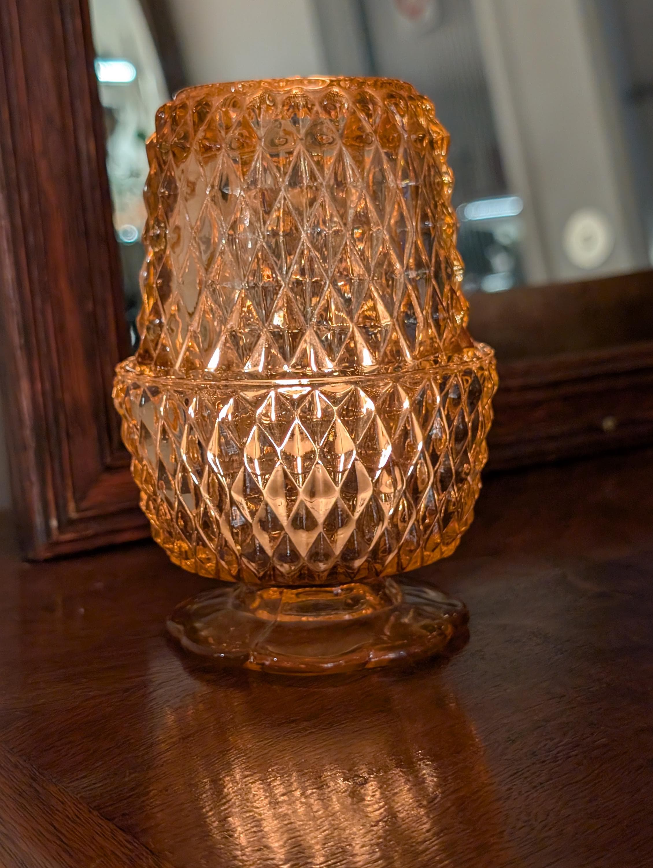 Indiana Glass Clear Fairy Lamp - Etsy