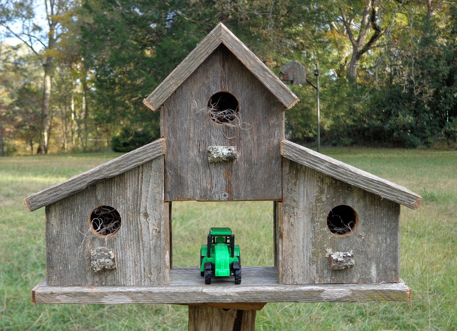 Rustic Reclaimed Cedar Birdhouse Barn Etsy