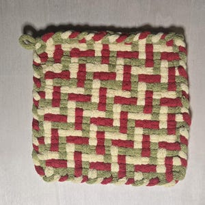 Country Christmas Handmade Potholder.