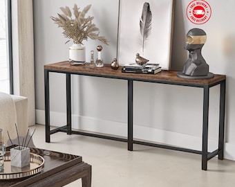 70.9" Extra Long Narrow Console Table Rustic Sofa Entryway Hallway Industrial Accent Furniture