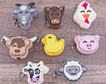 Farm Animal Clicker | 3D Printed Sensory Fidget Keychain | Choose Your Animal | Stress Relief Toy | Barnyard Gift