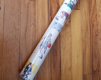 1980s Vintage Wrapping Paper Sports Theme Brand New condition