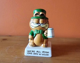 Vintage Garfield St Patrick's Day We're all Irish One Day of the Year 1978 / 81 United Feature Syndicate ENESCO Korea