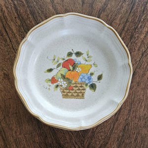 Vintage MCM Mikasa Garden Club Garden 2 Salad Dessert plates 8" Exc Cond FREE SHIP