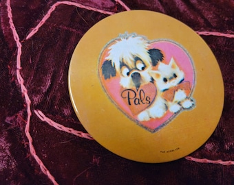 Vintage Valentine Mid Century Pup Dog & Cat PALS year round Valentine