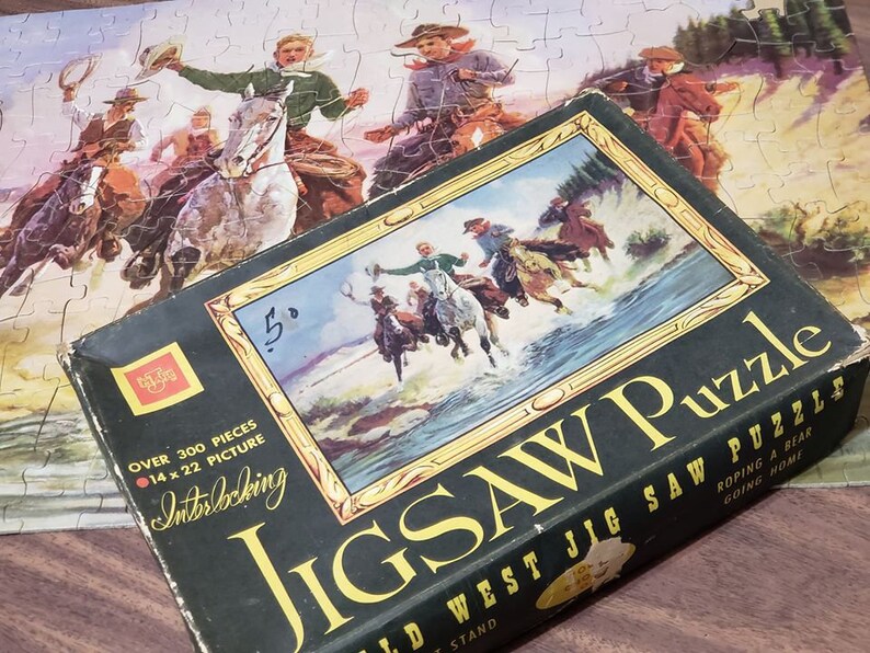 Vintage Jaymar Puzzle 1946 Western GOING HOME R Farrington Etsy