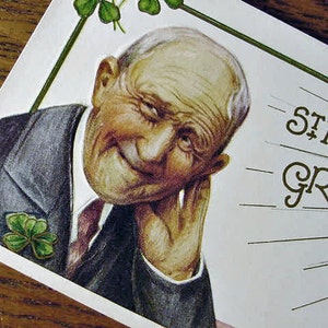 Irish Postcard St Patricks Day Vintage Saint Pat Radio Greetings 1910