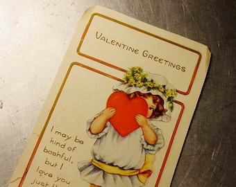 VALENTINE HEART Vintage POSTCARD 1910s Whitney