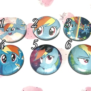 Rainbow Dash 37 mm knappmärke / nålar