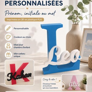 Objet personnalisé imprimé en 3D – Création sur mesure, prénom, logo ou décoration