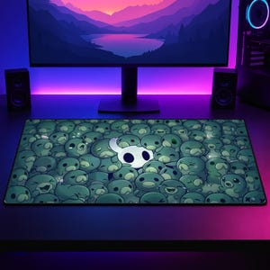 Hollow Knight musmatta, Grub skrivbordsmatta, söt videospelsmusmatta, Metroidvania skrivbordsdekor, spelskrivbordsinstallation PC-tillbehör present