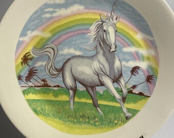 Vintage Unicorn Plate, 1993 Danbury Mint Magical Moment Ken Barr
