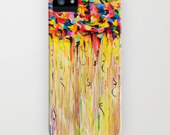 RAINING SUNSHINE Colorful iPhone 14 Pro Case iPhone 13 iPhone 12 Case Samsung Galaxy S21 S22 Case Protective Cover Clouds Abstract Painting