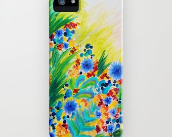 NATURAL ROMANCE Floral iPhone 13 Pro Max Case iPhone 12 iPhone 11 Samsung Galaxy S22 Summer Rainbow Garden Abstract Flowers Girly Painting
