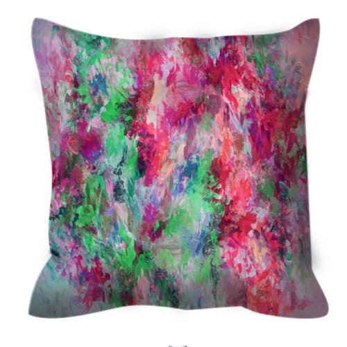 The Nexus Hot Pink And Lime Greenery Abstract Botanical