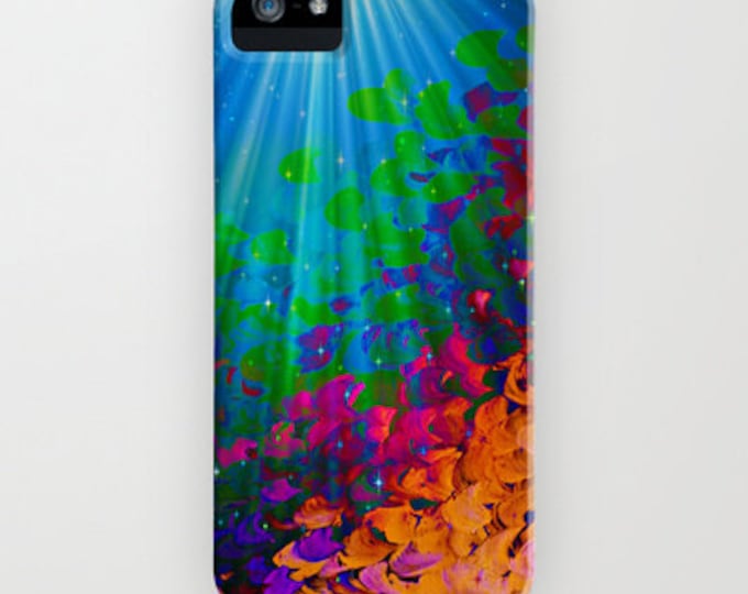 UNDER THE SEA Ocean Waves iPhone 13 Pro Max Case iPhone 12 Samsung Galaxy S20 S21 Samsung Note Case Rainbow Mermaid Blue Abstract Underwater