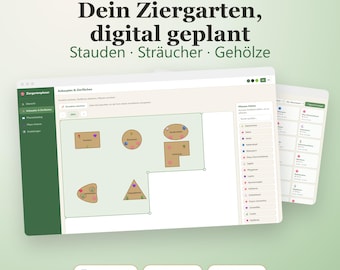 Digital Ornamental Garden Planner | Interactive Perennial Bed Planner | Layout Catalog | Plant Companion History | Digital Download | Garden Planner