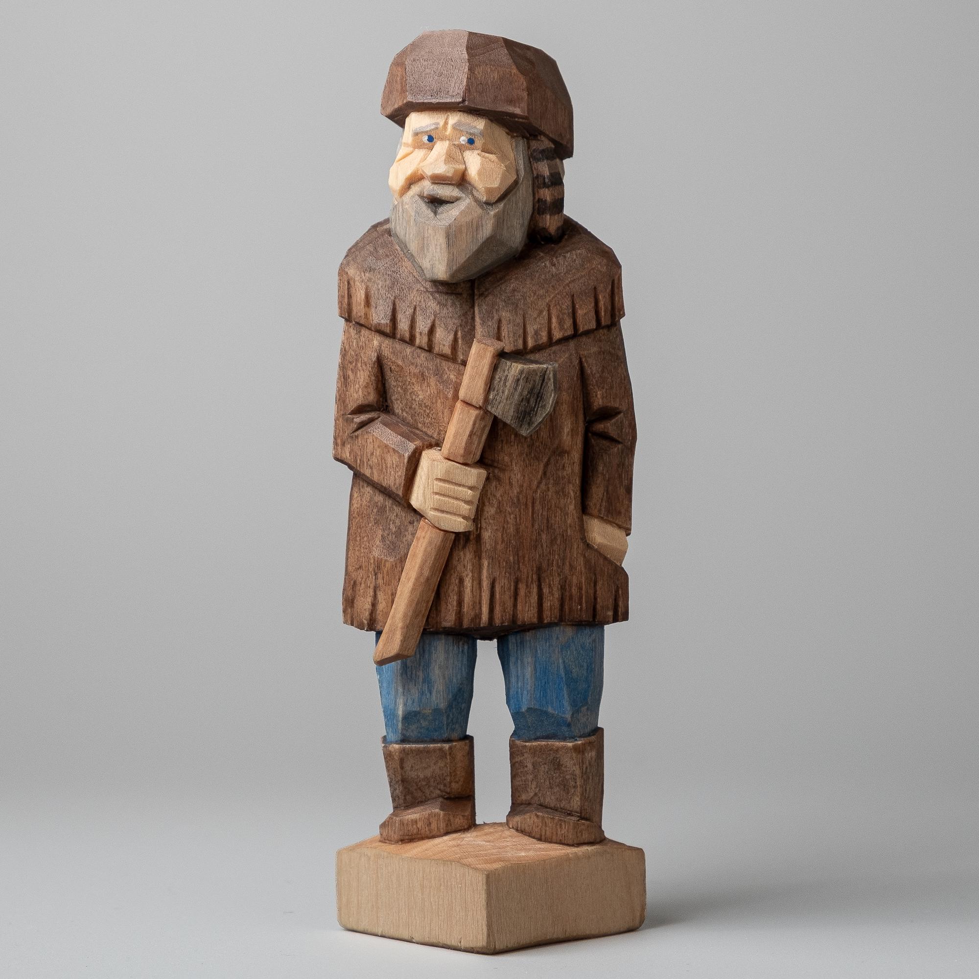 Carved Wood Mountain Man Figurines - Etsy