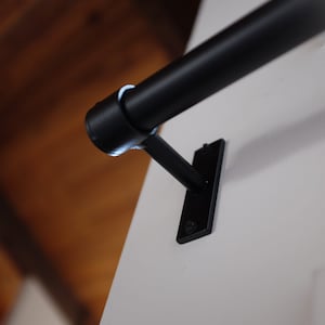 Wrought Iron Rod Drapery Bracket,( 1-EA)  Capped end Brackets, Ceiling & Wall Iron Bracket, 2&#39;&#39; Clearance, Capped end Heavy Duty Brackets