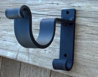 Mediterranean Style Drapery Brackets Wood Pole Bracket 1 Ea Etsy