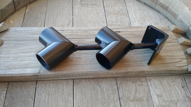 Double Rod Corner Bracket Wood Pole Or Iron 1 Each Image 0