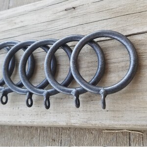1-1/2'' X 1/4'' ID Iron Drapery Rings / Iron Curtain Rings hand made pack of 6, Drapery rings with eyelet handmade rings, drapery hardware* image 6