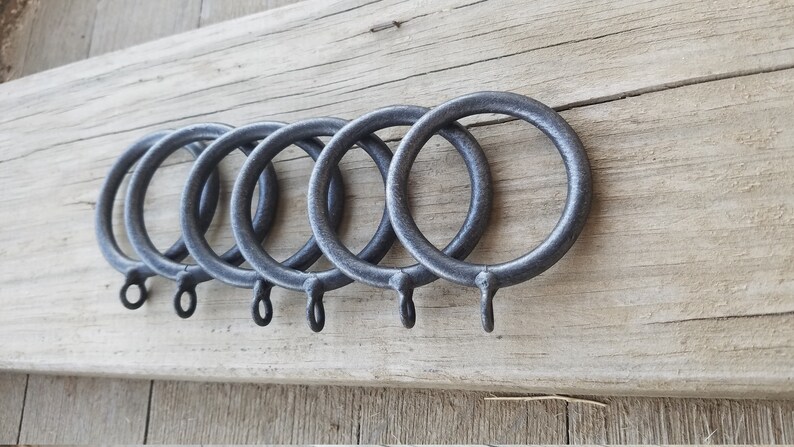 1-1/2'' X 1/4'' ID Iron Drapery Rings / Iron Curtain Rings hand made pack of 6, Drapery rings with eyelet handmade rings, drapery hardware* image 6