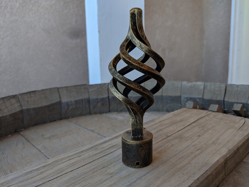 Beautiful SF29 Spiral Finial for Curtain Rods 1 Each Etsy