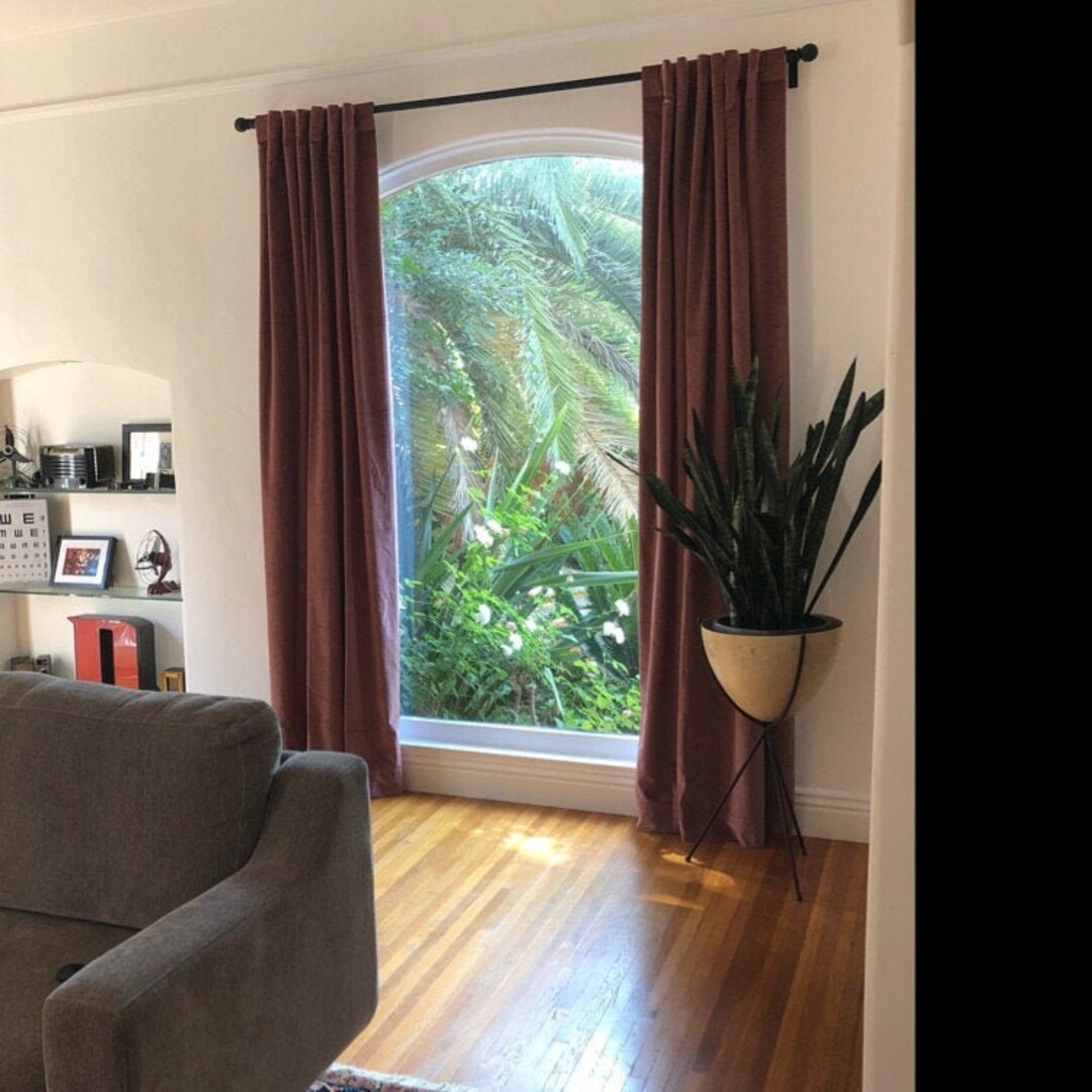 Juego de barras de cortina, barra de hierro de 1'' con remates y soportes  de bola, barra de cortina de hierro cortada a medida, barra de cortina ..., image size:1080x1080