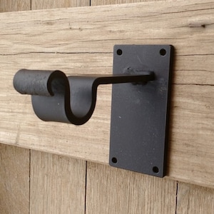 Large Plate Forged Bracket, 3&#39;&#39; Clearance, Single Rod Bracket, Curtain Rod Bracket(1-EA) Modern Iron Drapery Rod Bracket, Custom Bracket *