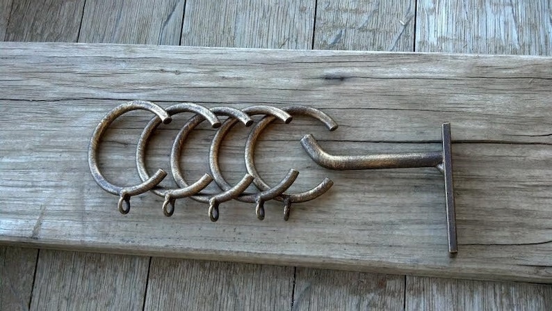 SB213 By-Pass Bracket for Iron Rod Window Treatments Hand Crafted Brackets For Iron 1-Way Drapes Drapery Curtain Rod Rods.