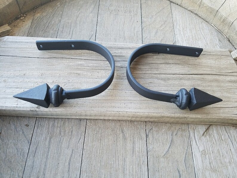 Medieval Style Wrought Iron Drapery Tiebacks Unique Design Etsy