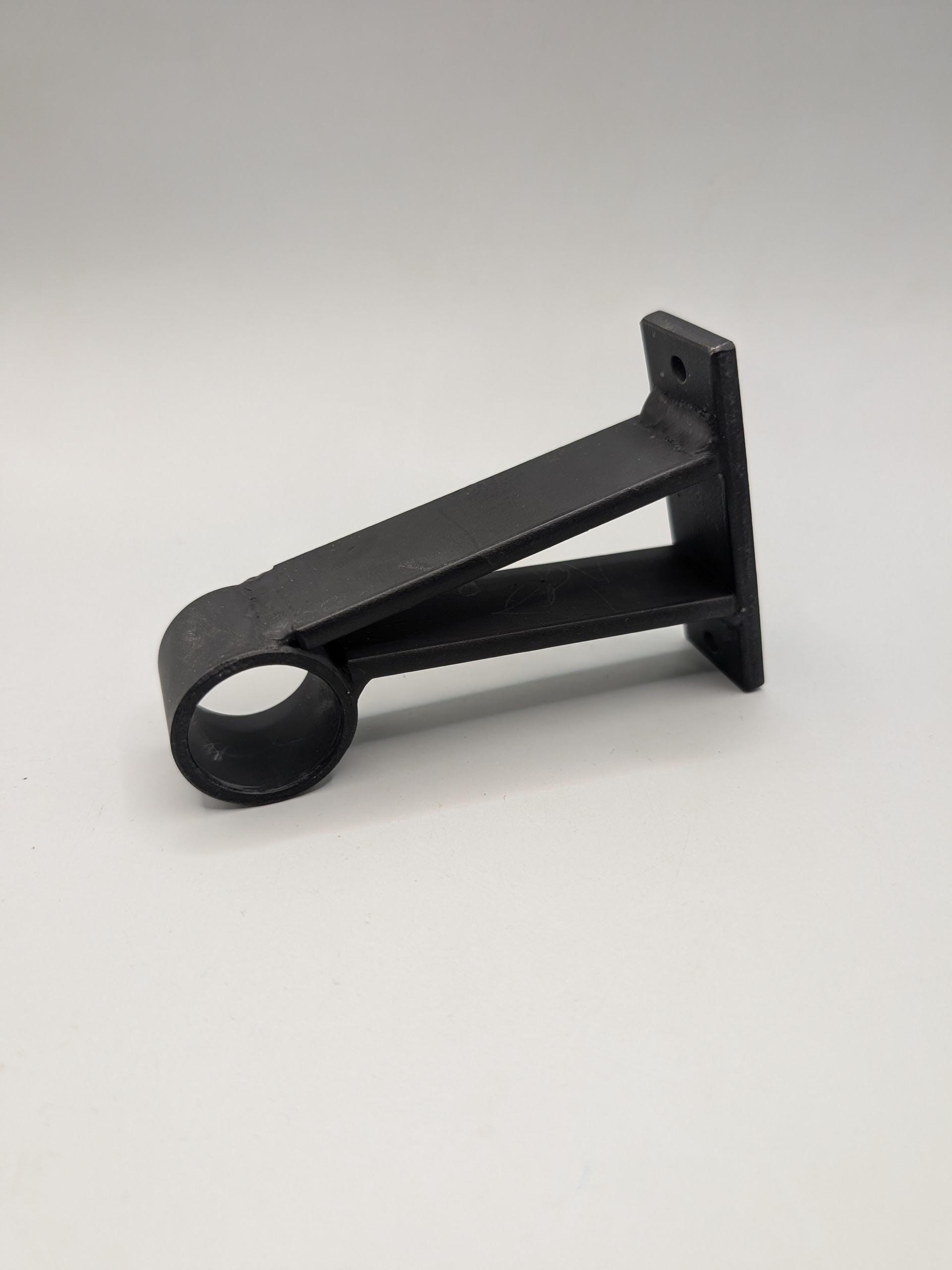 Single Rod Heavy duty bracket with support for 1''-2'' Rods, 1-EA Handmade, Industrial Iron Drape/Curtain Bracket for Wood or Iron rod *
