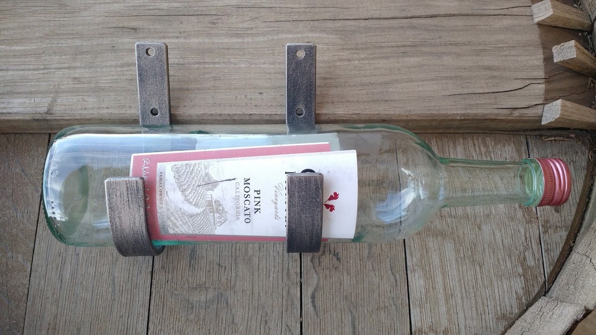 Small Wine Bottle Brackets Wall Hook for Wine Bottle Modern Etsy