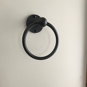 Wrought Iron bathroom or Kitchen décor, Iron Bathroom Sink hand towel holder, Custom Iron décor towel Holder, Modern Iron bathroom décor *
