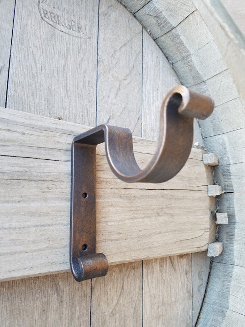 SB208 Rustic Hand Iron Drapery Rod Brackets 1pair Etsy