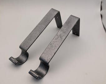 SET OF 2 Front U 5" clearance Brackets for 1" rod in Stock Color Nickel Ready to ship as is
