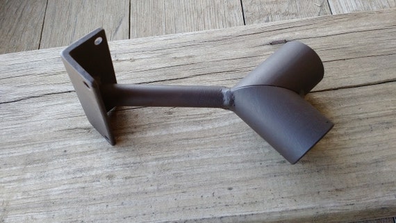 Single Rod Corner Bracket Wood Pole Corner Bracket Iron Etsy
